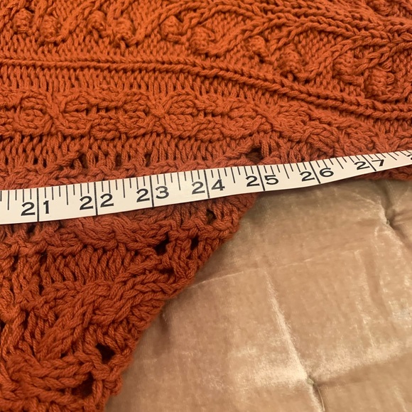 Rust Open-Knit Cardigan - Picture 6 of 9